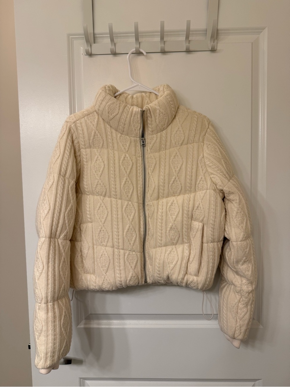 Hollister Cable Knit Puffer Jacket